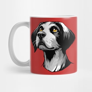 Stunning and Cool Harrier Monochrome and Gold Portrait for Father's Day Mug